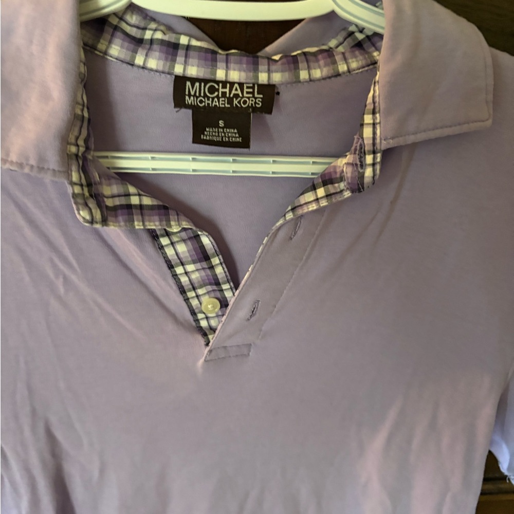 Michael Kors Purple Polo Shirt with Elegant Design